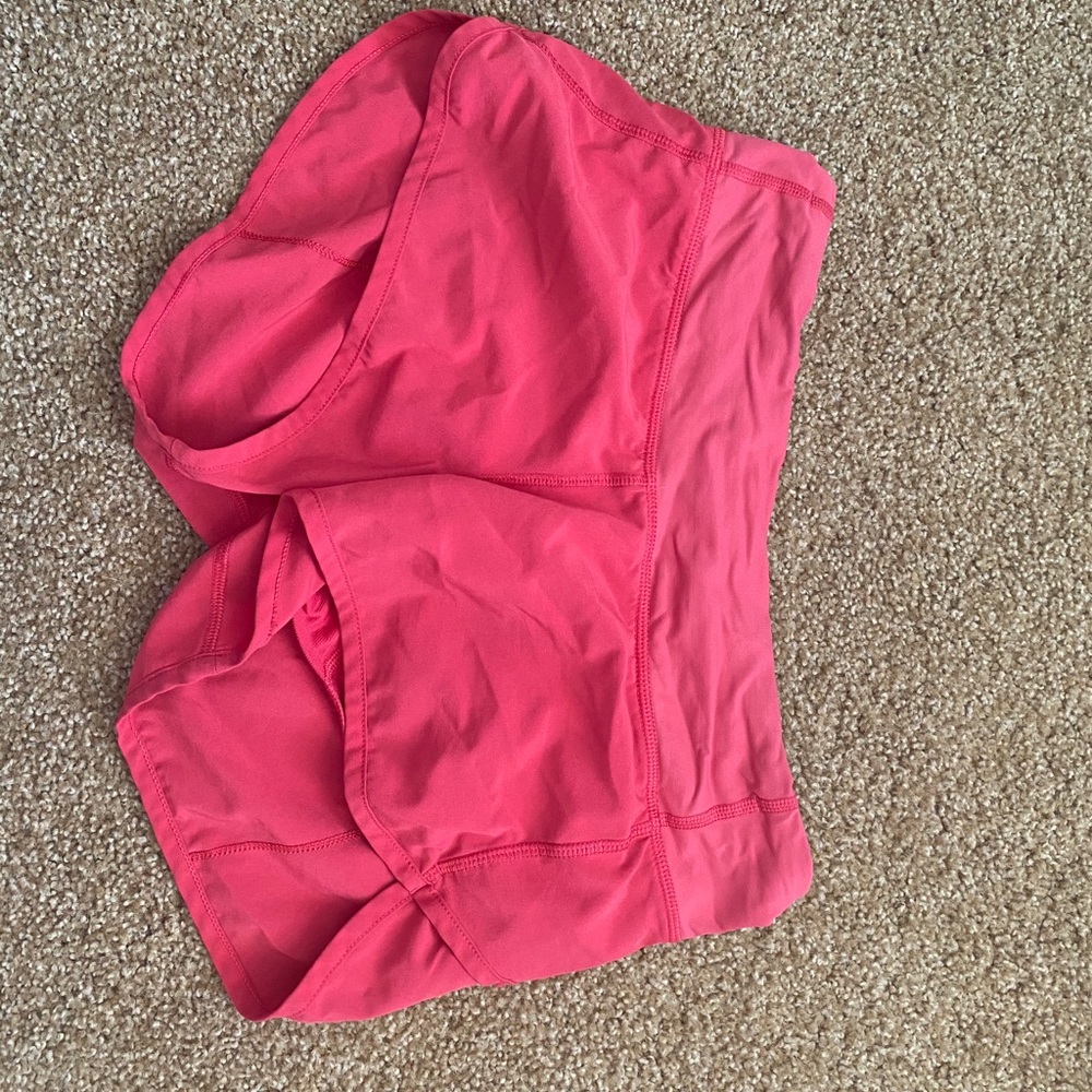 Lululemon pink speed up shorts size 4